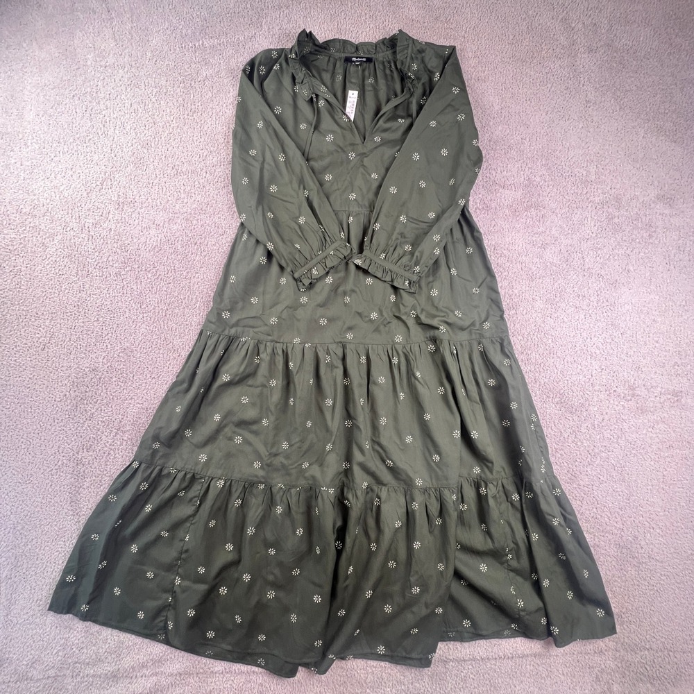 Maxi dress Cottagecore Coastal Cowgirl Floral Ruffle Boho NWT Heritage Madewell - Picture 9 of 15